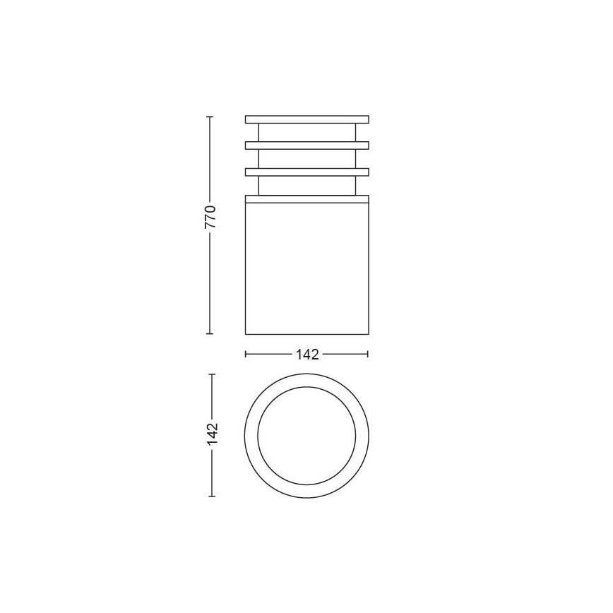 Philips - LED Prigušiva vanjska lampa Hue LUCCA 1xE27/9,5W/230V IP44
