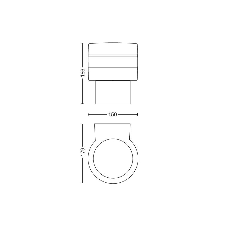 Philips - LED vanjsko zidno svjetlo s prigušivanjem Hue TUAR 1xE27/9,5W IP44