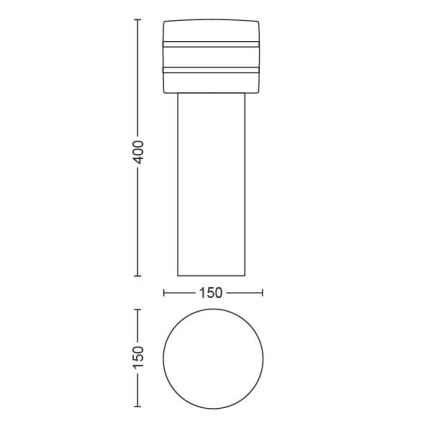 Philips - LED Prigušiva vanjska lampa Hue TUAR 1xE27/9,5W/230V IP44