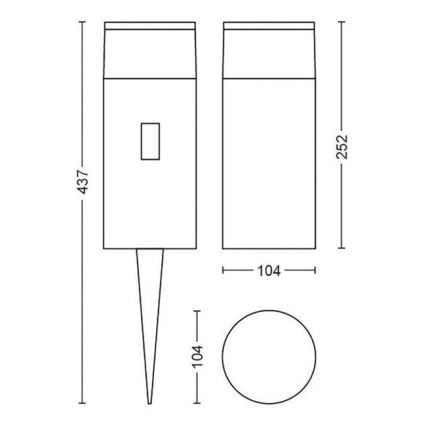 Philips - LED RGB vanjska lampa s prigušivanjem Hue CALLA LED/8W/24V IP65
