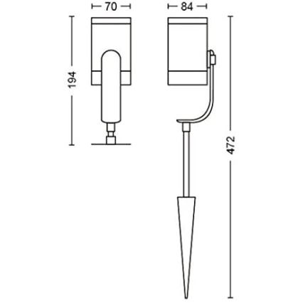 Philips - LED Vanjska reflektorska svjetiljka Hue LILY LED/8W/230V IP65