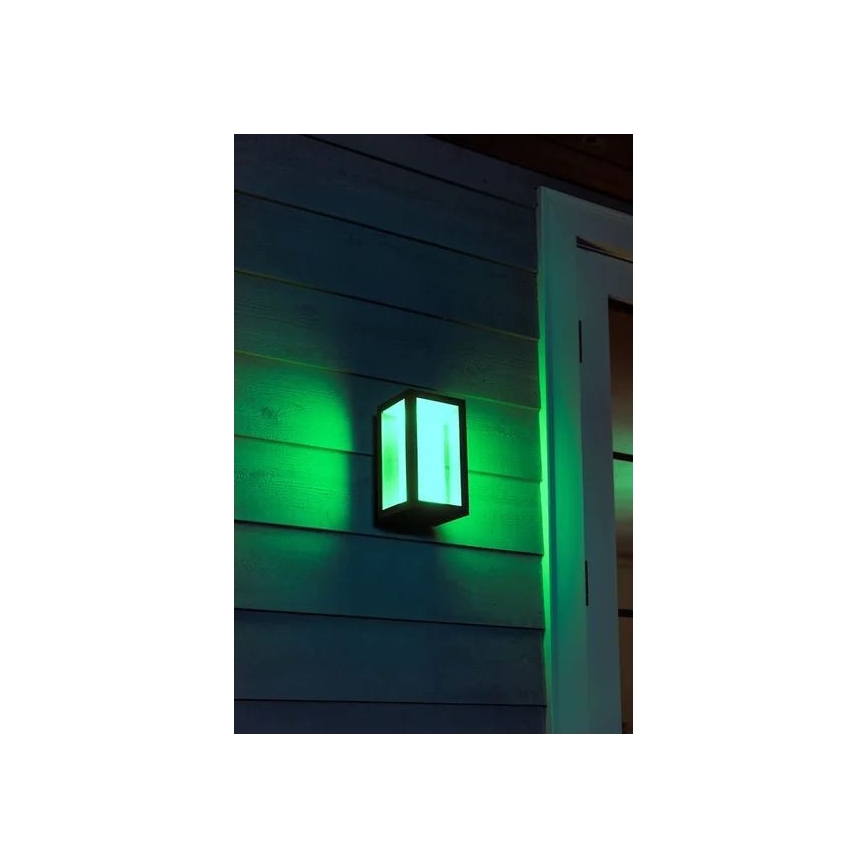 Philips - LED RGBW Prigušiva vanjska zidna svjetiljka Hue IMPRESS 2xLED/8W/230V 2000-6500K IP44
