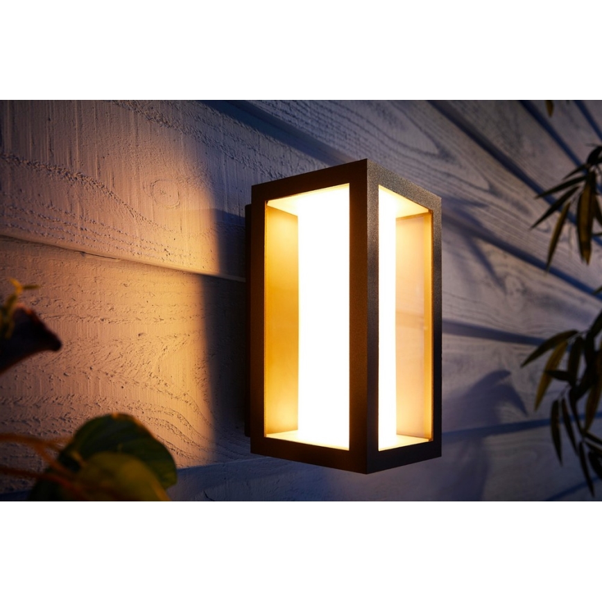 Philips - LED RGBW Prigušiva vanjska zidna svjetiljka Hue IMPRESS 2xLED/8W/230V 2000-6500K IP44