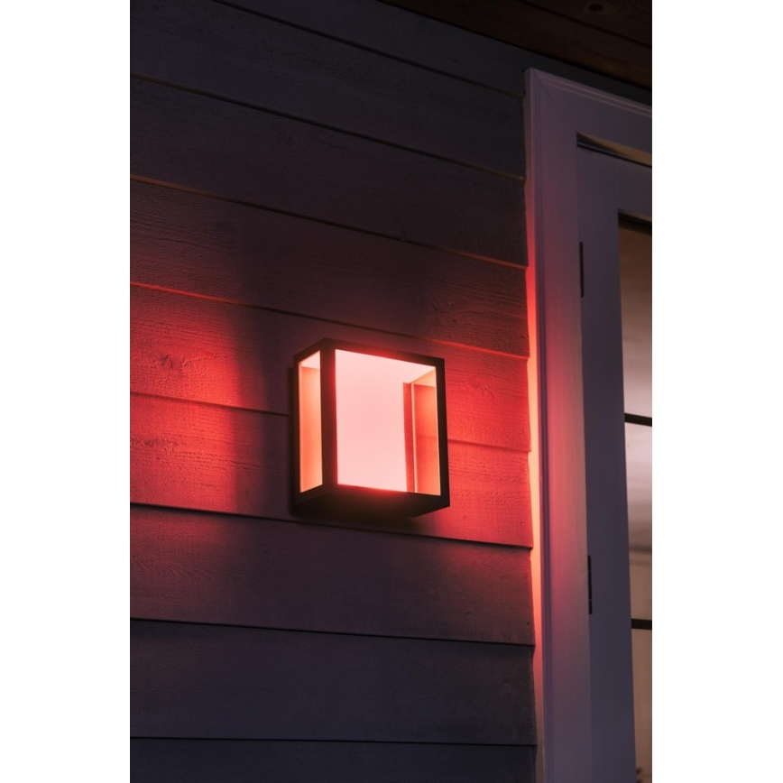 Philips - LED RGBW Prigušiva vanjska zidna svjetiljka Hue IMPRESS 2xLED/8W/230V IP44