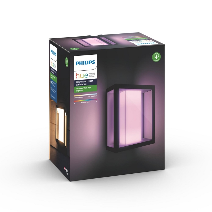Philips - LED RGBW vanjsko zidno svjetlo s prigušivanjem Hue IMPRESS 2xLED/8W/230V IP44