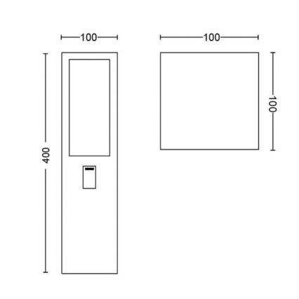 Philips - LED RGBW Prigušiva vanjska lampa Hue IMPRESS LED/16W/230V 2000-6500K IP44