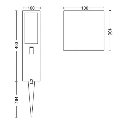 Philips - LED RGBW Prigušiva vanjska lampa Hue IMPRESS LED/16W/24V IP44