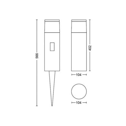 Philips - LED RGBW Prigušiva vanjska lampa Hue CALLA LED/8W/24V IP65