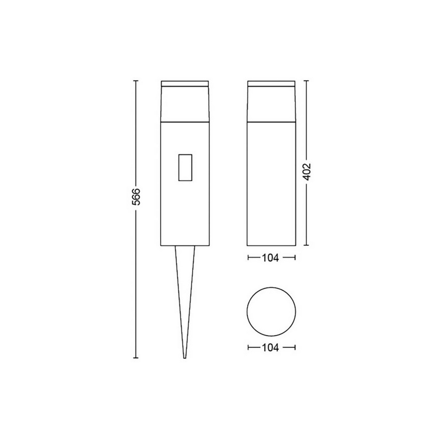 Philips - LED RGBW Prigušiva vanjska lampa Hue CALLA LED/8W/24V IP65