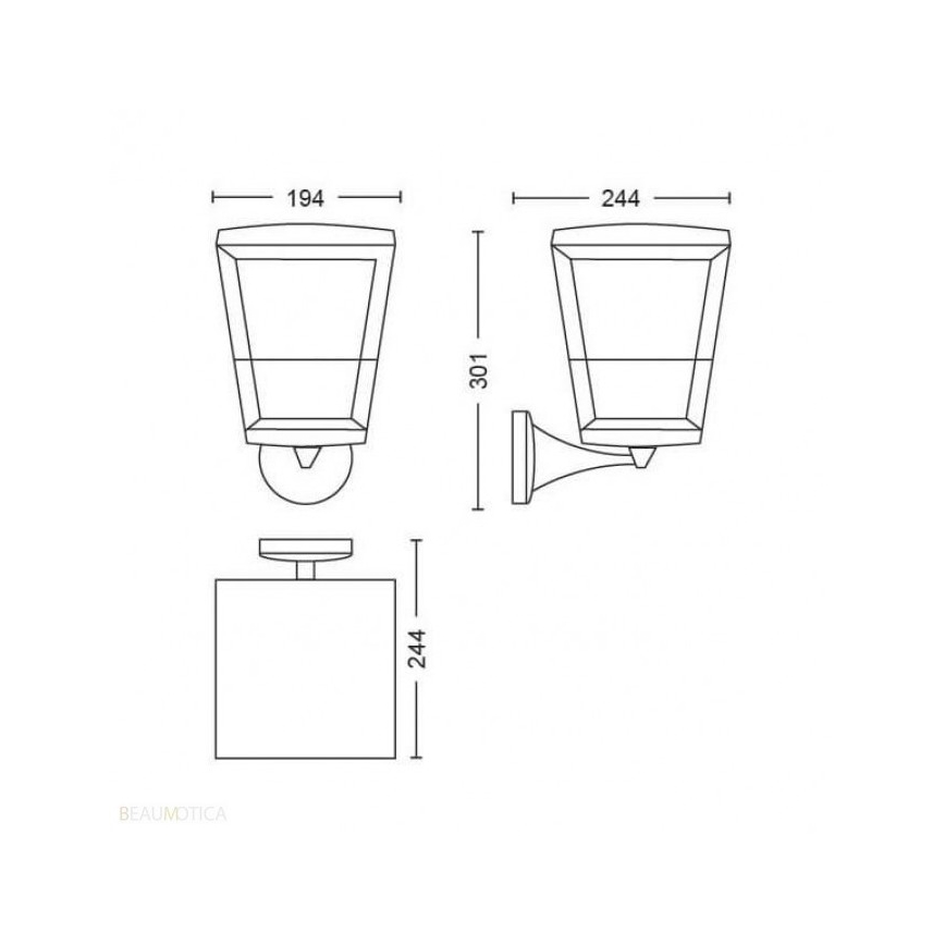 Philips - LED RGBW Prigušiva vanjska zidna svjetiljka Hue ECONIC LED/15W/230V IP44