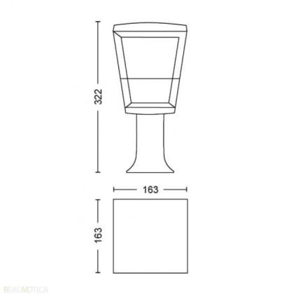 Philips - LED RGBW Prigušiva vanjska lampa Hue ECONIC LED/15W/230V IP44