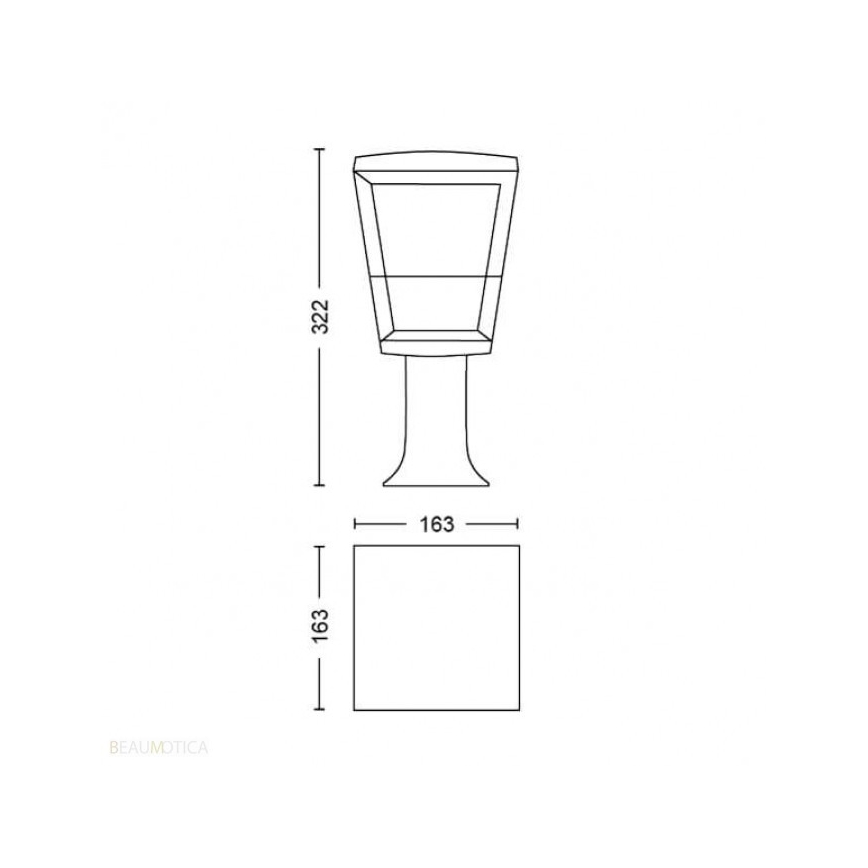 Philips - LED RGBW Prigušiva vanjska lampa Hue ECONIC LED/15W/230V IP44