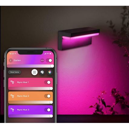 Philips - LED RGBW Prigušiva vanjska zidna svjetiljka Hue NYRO LED/13,5W/230V 2000-6500K IP44
