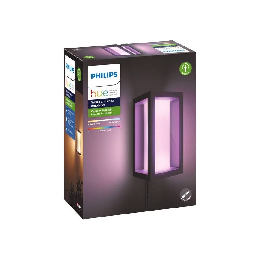 Philips - LED RGBW Prigušiva vanjska zidna svjetiljka Hue IMPRESS 2xLED/8W/24V 2000-6500K IP44