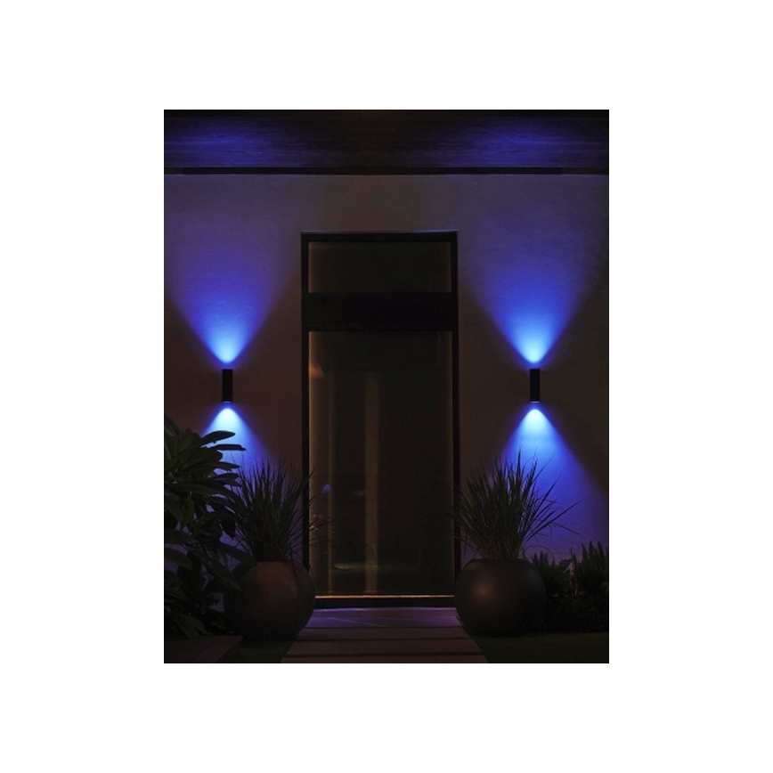 Philips - LED RGBW Prigušiva vanjska zidna svjetiljka Hue APPEAR 2xLED/8W/230V IP44