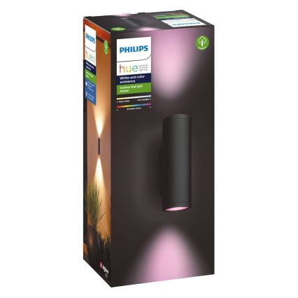 Philips - LED RGBW Prigušiva vanjska zidna svjetiljka Hue APPEAR 2xLED/8W/230V IP44