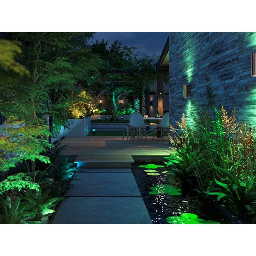 Philips - LED RGBW Prigušiva vanjska zidna svjetiljka Hue APPEAR 2xLED/8W/230V IP44