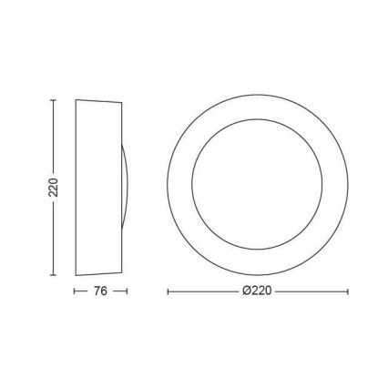 Philips - LED RGBW Prigušiva vanjska zidna svjetiljka Hue DAYLO LED/15W/230V 2000-6500K IP44