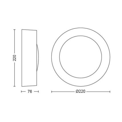 LED RGBW Prigušiva vanjska zidna svjetiljka Hue DAYLO LED/15W/230V 2000-6500K IP44