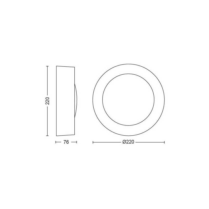 LED RGBW Prigušiva vanjska zidna svjetiljka Hue DAYLO LED/15W/230V 2000-6500K IP44