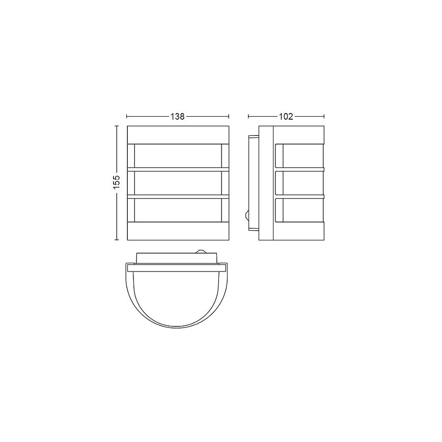 Philips - Vanjska zidna svjetiljka 1xE27/60W/230V IP44 mat krom