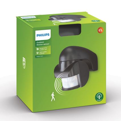 Philips - Vanjski senzor pokreta IP44 crna