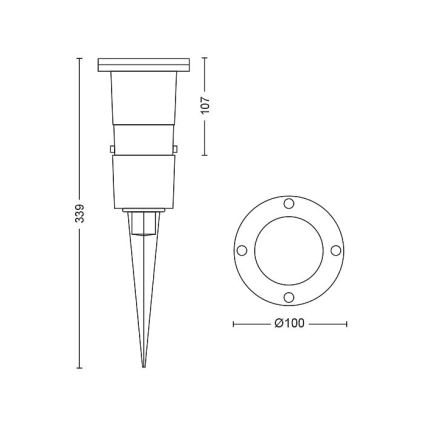 Philips - LED Vanjska lampa 1xGU10/5W/230V IP44