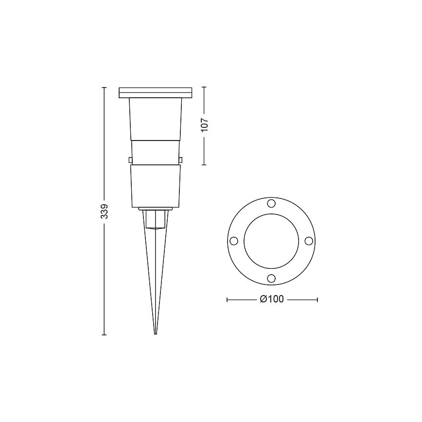 Philips - LED Vanjska lampa 1xGU10/5W/230V IP44