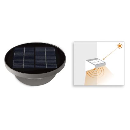 Philips 17808/87/16 - LED Solarna svjetiljka sa senzorom MYGARDEN DUSK 1xLED/1W/3,7V