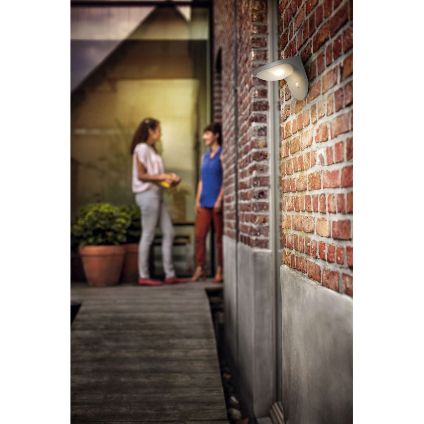 Philips 17808/87/16 - LED Solarna svjetiljka sa senzorom za pokret i dan/noć MYGARDEN DUSK 1xLED/1W/3,7V 2200 mAh IP44