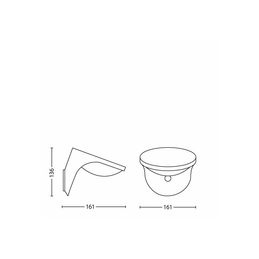 Philips 17808/87/16 - LED Solarna svjetiljka sa senzorom za pokret i dan/noć MYGARDEN DUSK 1xLED/1W/3,7V 2200 mAh IP44