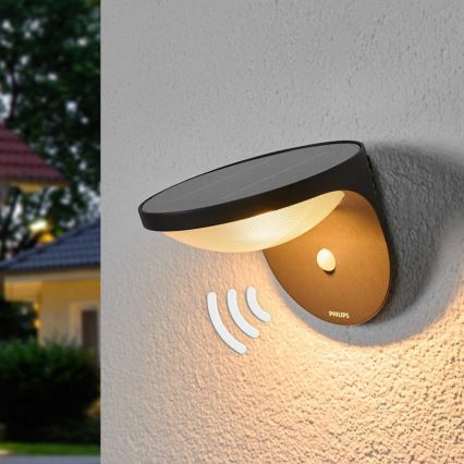 Philips - LED Vanjska solarna svjetiljka sa senzorom 1xLED/1W/3,7V IP44