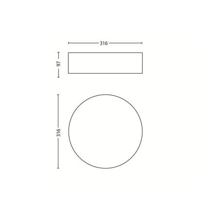 Philips - Stropna svjetiljka 2xE27/23W/230V