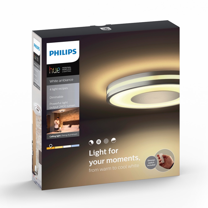 Philips 32610/48/P7 - LED stropna svjetiljka za prigušivanje BEING HUE LED/32W/230V