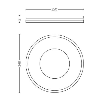 Philips 32610/48/P7 - LED stropna svjetiljka za prigušivanje BEING HUE LED/32W/230V