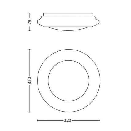 Philips - LED Stropna svjetiljka LED/16W/230V 2700K