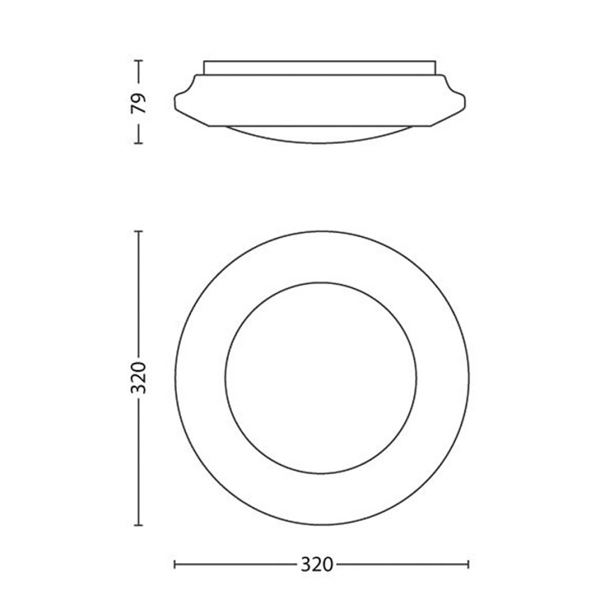 Philips - LED Stropna svjetiljka LED/16W/230V 2700K