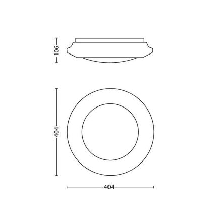 Philips - LED Stropna svjetiljka LED/22W/230V 2700K