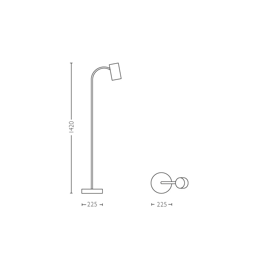 Philips 36056/31/E7 - Stojeća lampa MYLIVING HIMROO 1xE27/15W/230V