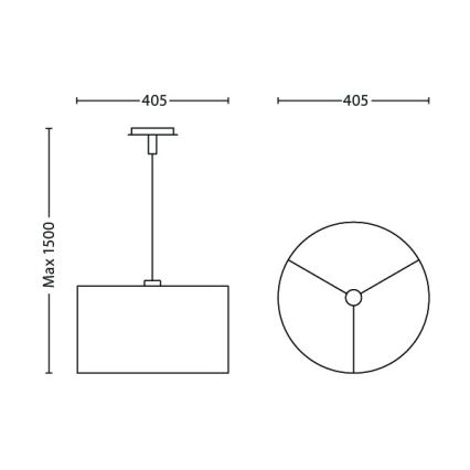 Philips 36275/93/16 - Luster na užetu ODET 1xE27/53W/230V