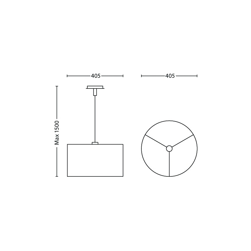 Philips 36275/93/16 - Luster na užetu ODET 1xE27/53W/230V