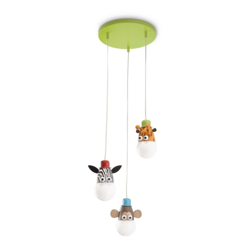 Philips 40594/55/16 - Dječji luster MYKIDSROOM ZOO 3xE27/12W