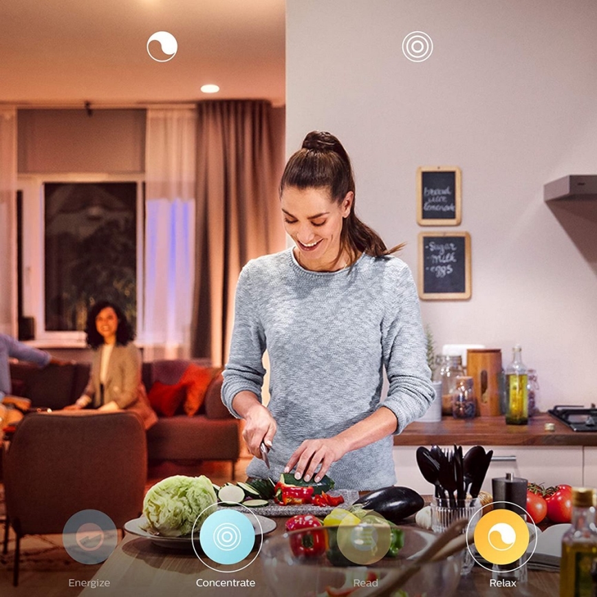 Philips - LED prigušivačka svjetiljka Hue WELLNESS 1xE27/8,5W/230V + daljinski upravljač