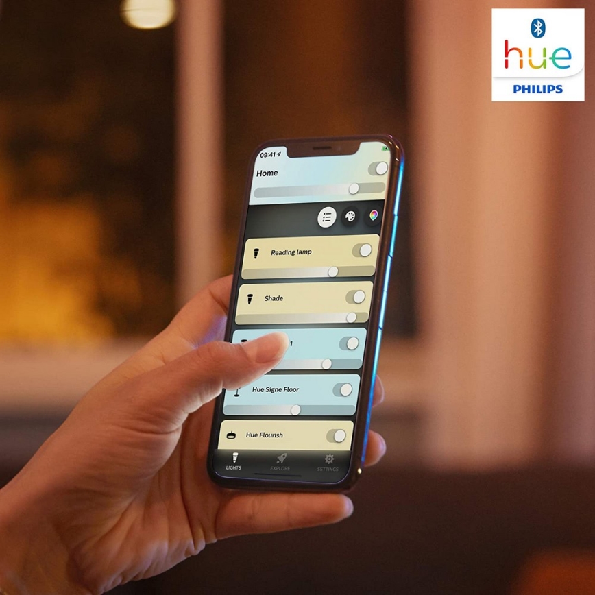 Philips - LED prigušivačka svjetiljka Hue WELLNESS 1xE27/8,5W/230V + daljinski upravljač