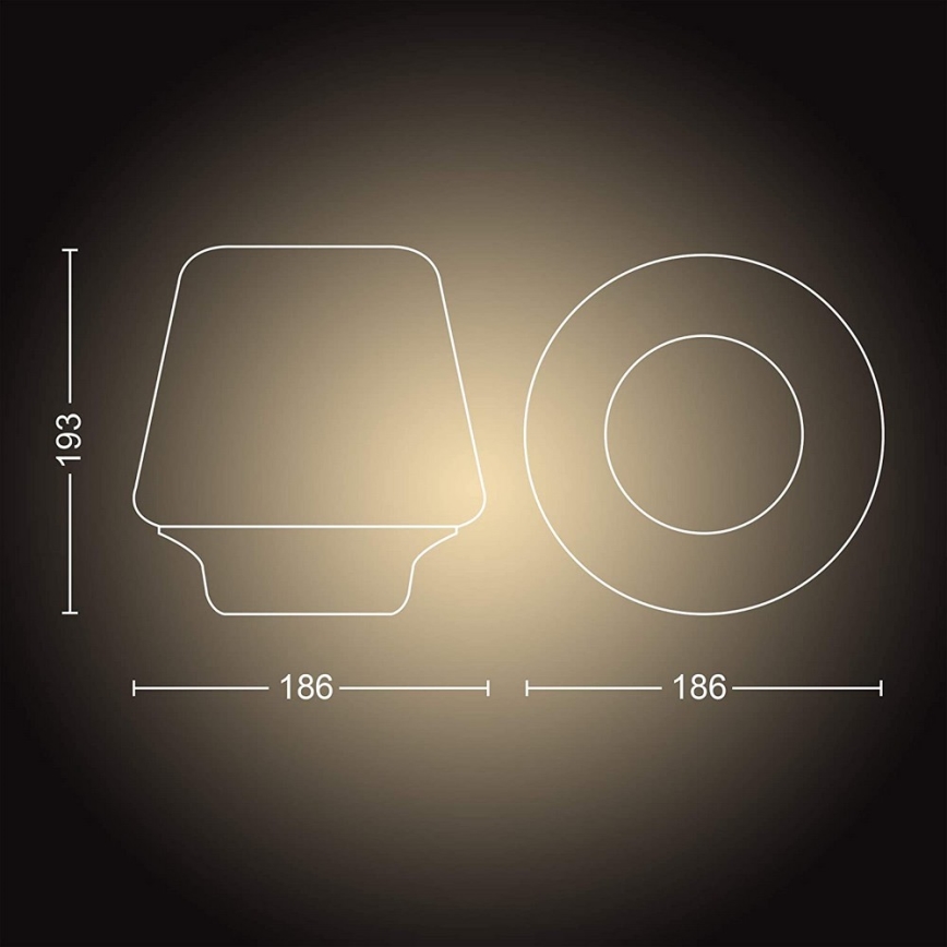 Philips - LED prigušivačka svjetiljka Hue WELLNESS 1xE27/8,5W/230V + daljinski upravljač