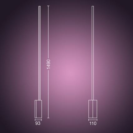 Philips - LED RGB Podna lampa Hue SIGNE 1xLED/32W/230V