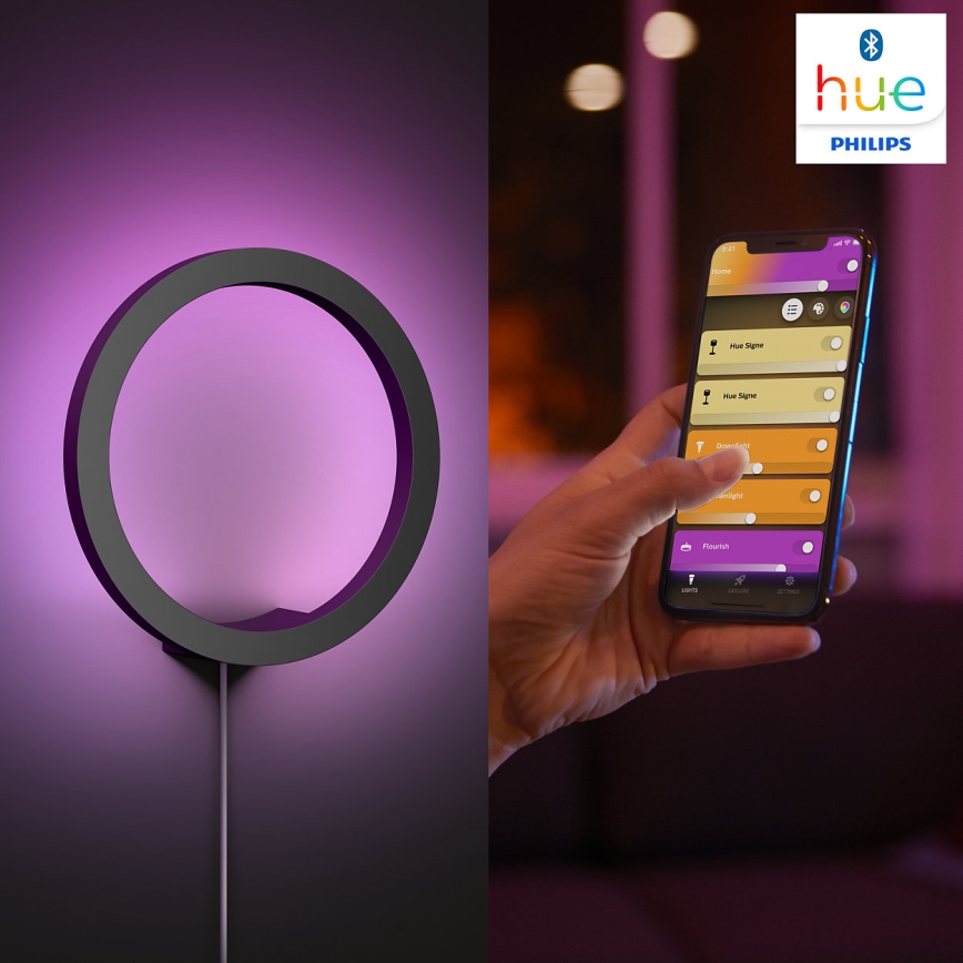 Philips - LED RGBW Prigušiva zidna svjetiljka Hue SANA White and Color Ambiance LED/20W/230V