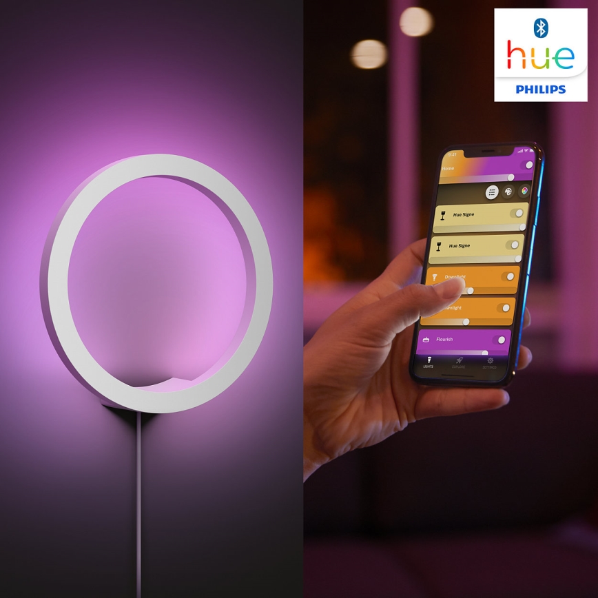 Philips - LED RGBW Prigušiva zidna svjetiljka Hue SANA White and Color Ambiance LED/20W/230V