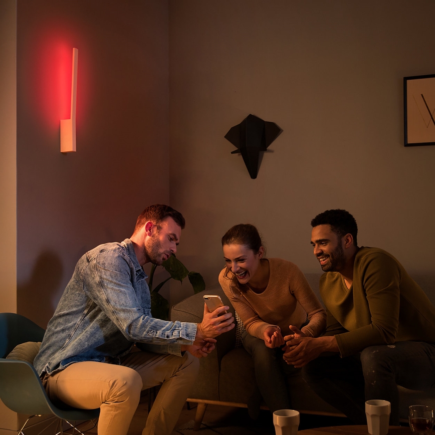 Philips - LED RGBW Prigušiva zidna svjetiljka Hue LIANE White And Color Ambiance 1xLED/12W/230V