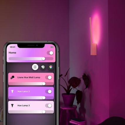 Philips - RGBW LED zidna svjetiljka Hue LIANE White And Color Ambiance, s mogućnošću prigušivanja, LED/12W/230V